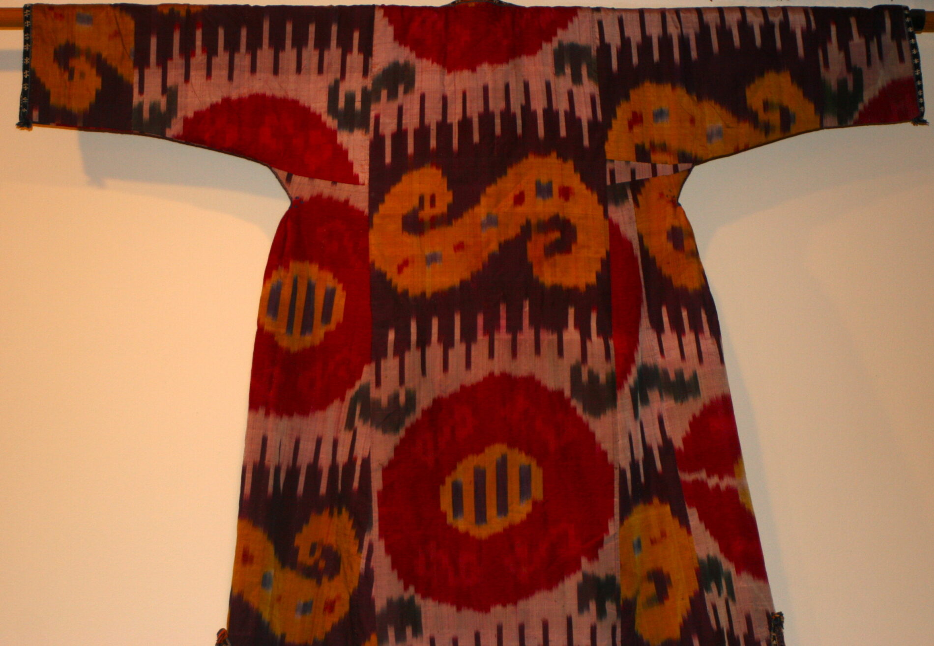 Antique Uzbek Chapan Robe Textile Silk